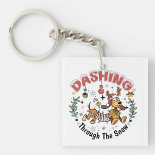 Porte-clés Dévaler les Pentes enneigées Drôle de Dachshund Ch