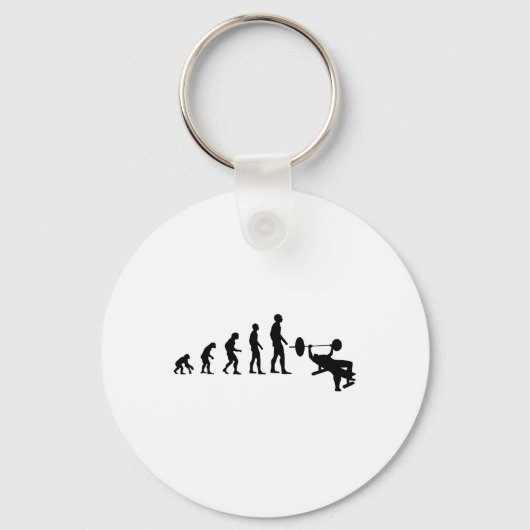Porte-clés Développé couché Bodybuilding Évolution drôle Forc (Recto)