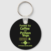 Porte-clés Développeur Python drôle – Alimenté par les bugs d (Recto)