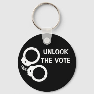 Porte-clés Déverrouiller Le Vote : Noir/Blanc