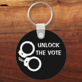 Porte-clés Déverrouiller Le Vote : Noir/Blanc (Recto)