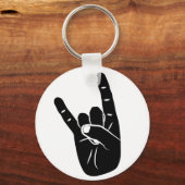 Porte-clés Devil Horns sign language pictogram for rock music (Recto)