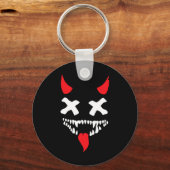 Porte-clés Devil Visage Lazy Halloween Costume d'effroi Dépla (Recto)