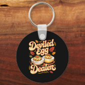 Porte-clés Deviled Egg Er Funny Retro Thanksgiving Food Quote (Recto)