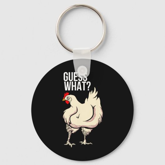 Porte-clés Devine quoi - Fesse de poulet (Recto)