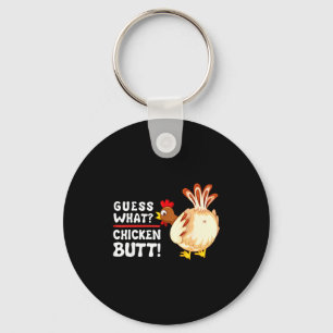 Porte-clés Devinette drôle quoi_ Cul de poulet ! Conception g