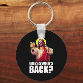 Porte-clés Devinez qui est de retour_ Christian Jésus Célibat (Recto)
