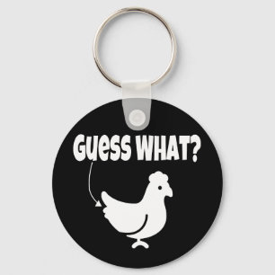 Porte-clés Devinez quoi ? Beurre de poulet Drôle cadeau
