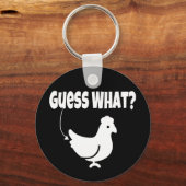 Porte-clés Devinez quoi ? Beurre de poulet Drôle cadeau (Recto)