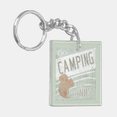 Porte-clés Devis | Aller En Camping, Ou Aller Nuts (Devant gauche)