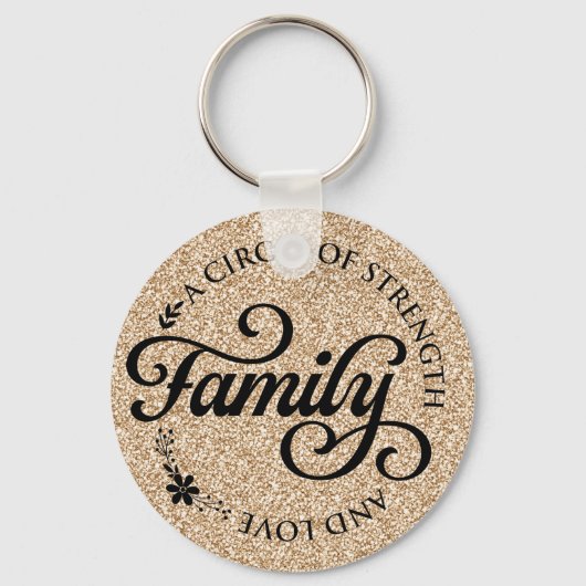 Porte-clés Devis de famille inspirant (Recto)