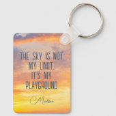 Porte-clés Devis Sky de nom personnalisé (Verso)