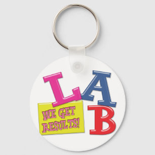PORTE-CLÉS DEVISE DE LABORATOIRE - NOUS OBTENONS DES