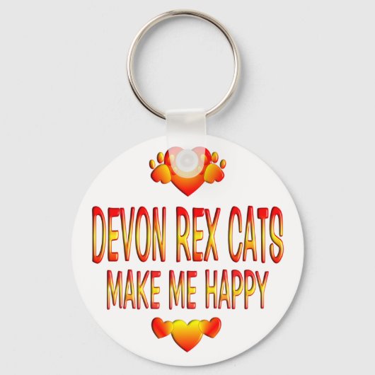 Porte-clés Devon Rex Cat (Recto)
