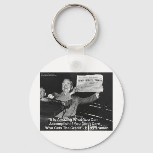 Porte-clés Dewey Beats Truman Funny Cadeaux Boutons Tee - shi