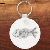 Porte-clés d'Halloween squelette d'os de poisson (Recto)