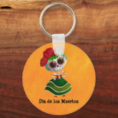 Porte-clés Dia de Muertos Mexicaine Miss Mort (Recto)