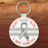 Porte-clés Diabète Alerte Porte - clé Sensibilisation (Recto)