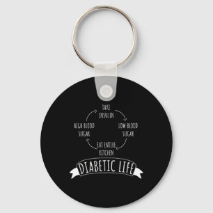 Porte-clés Diabète amusant Cycle de vie Diabète Sensibilisati