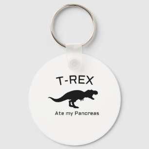 Porte-clés Diabète amusant T-rex Ate mes Pancréas