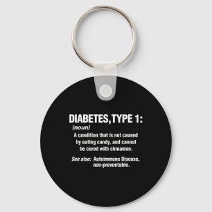 Porte-clés Diabète Type 1 T1D Diabétique Définition amusante