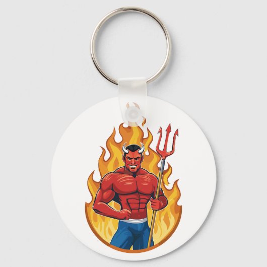 Porte-clés Diable avec trident (Verso)