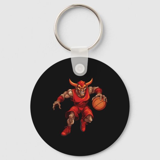 Porte-clés Diable de basket-ball (Recto)