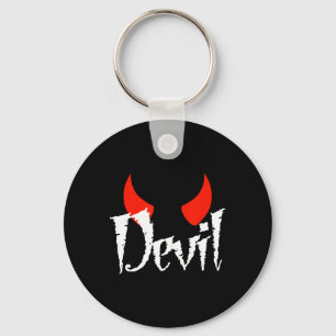 Porte-clés Diable Halloween jumelé couple fille 1