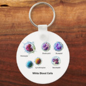 Porte-clés Diagram of White Blood Cells Leukocytes (Recto)