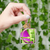 Porte-clés "Diagramme de circuit" imprimé art numérique, vert (main)