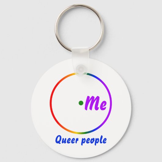 Porte-clés Diagramme de Venn d'identité unique (Recto)