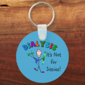 Porte-clés Dialyse "Ce n'est pas pour les missiles" bleu Port (Recto)