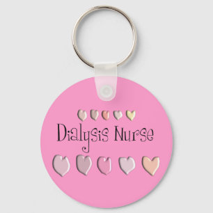 Porte-clés Dialyse Infirmière Coeurs Design Cadeaux