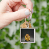 Porte-clés Diamant à l'état brut jaune (main)