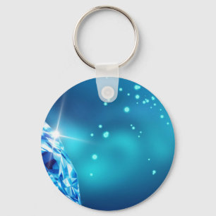 Porte-clés diamant bleu