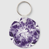 Porte-clés Diamant Violet Unique Nom Personnalisé Unique (Recto)