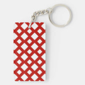 Porte-clés Diamants blancs sur rouge (Dos)