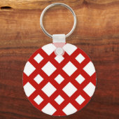 Porte-clés Diamants blancs sur rouge (Recto)