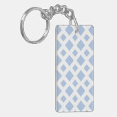 Porte-clés Diamants bleu clair sur blanc (Devant gauche)