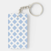 Porte-clés Diamants bleu clair sur blanc (Dos)