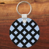 Porte-clés Diamants bleus clairs sur noir (Recto)