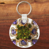 Porte-clés Diamants d'améthyste violet Emeralds bijoux (Recto)