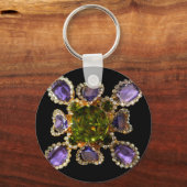 Porte-clés Diamants d'améthyste violet Emeralds bijoux (Recto)