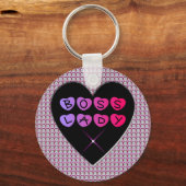 Porte-clés Diamants Femme Patronne (Recto)