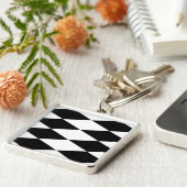 PORTE-CLÉS DIAMANTS NOIRS ET BLANCS (Côté)