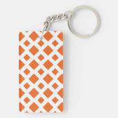 Porte-clés Diamants orange sur blanc (Dos)