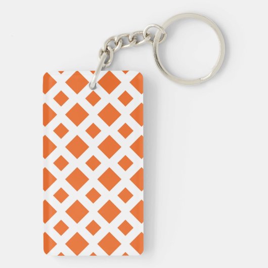 Porte-clés Diamants orange sur blanc (Dos)
