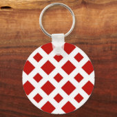 Porte-clés Diamants rouges sur blanc (Recto)