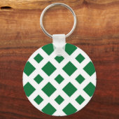 Porte-clés Diamants verts sur blanc (Recto)
