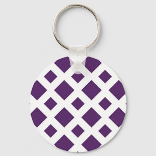 Porte-clés Diamants violets sur blanc